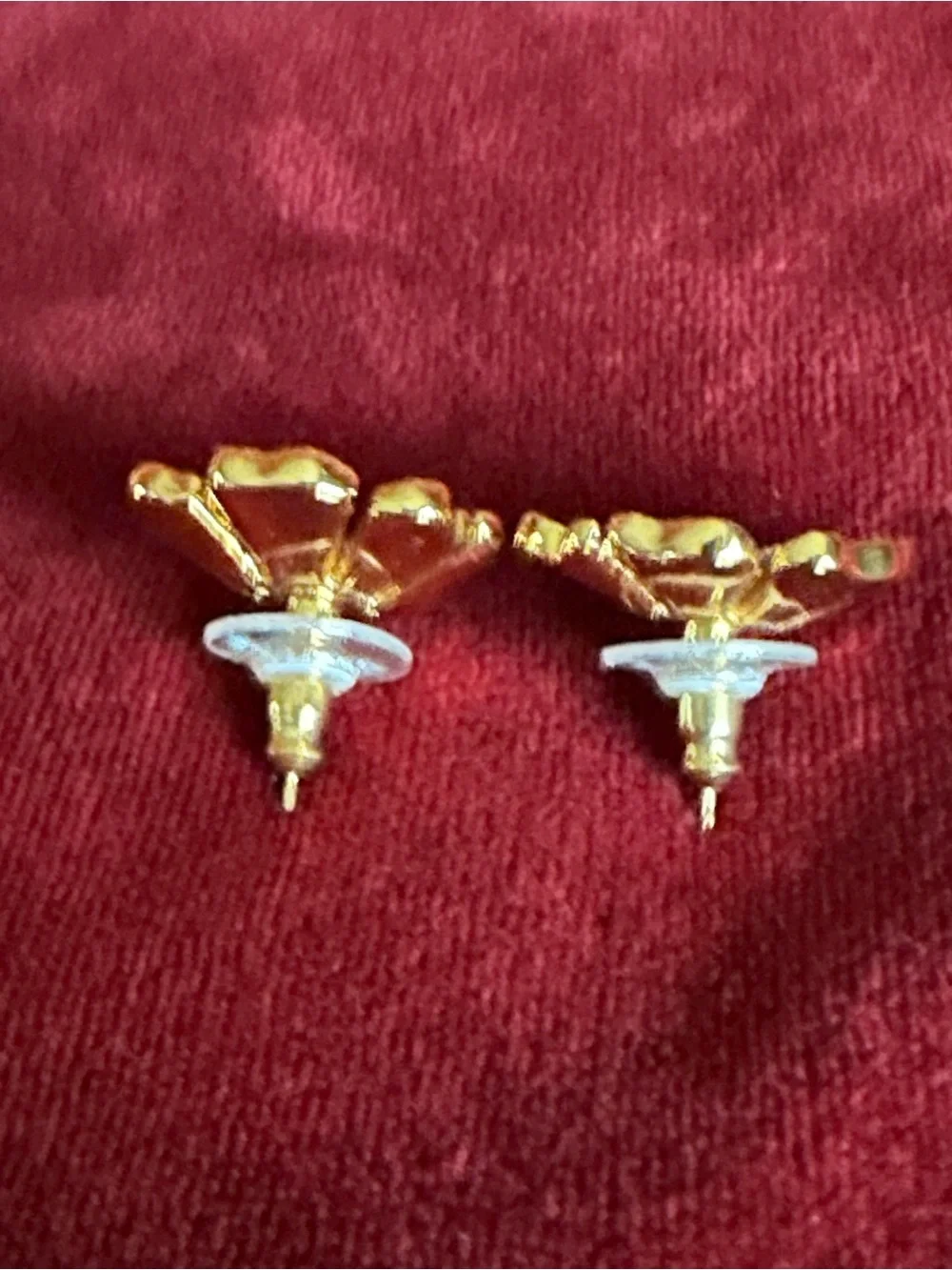 Vintage Kate Spade Gold-Plated Turquoise Flower Stud Earrings Never Use